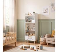 Rebecca Mobili Nanu - Libreria per bambini, 4 ripiani | Bianco, in MDF e Pino, stile Moderno, da Montare - Misure HxLxP: 118 x 47 x 30 cm - Art. RE7360