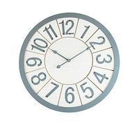 Rebecca Mobili Orologio Da Appendere, Orologi Design, Mdf Metallo, Bianco Grigio, Stile Moderno, Per Camera Ufficio - Misure: 50 x 50 x 4,5 cm (HxLxP) - Art. RE6589
