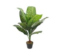 Rebecca Mobili Pianta Artificiale di Potos, Finta Pianta in Vaso, Verde Marrone, PEVA Polietilene, Decorativa, Realistica, per Casa o Esterno - Misure HxLxP: 90 x 35 x 35 cm - Art. RE7037