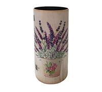 Rebecca Mobili Portaombrelli, Porta Bastoni Tondo, Stile Provenzale, Beige, MDF Canvas, Idea Regalo - Misure 50 x 20 x 20 cm (HxLxP) - Art. RE6478