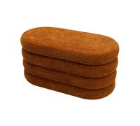Rebecca Mobili Pouf Lungo Contenitore, Panca Fondo Letto, Arancione Scuro, Tessuto Poliestere MDF, Imbottito, con Seduta, Stile moderno - Misure HxLxP: 38 x 76 x 38 cm - Art. RE7055