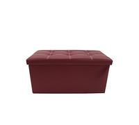 Pouf Puff Contenitore Imbottito Sgabello Seduta Baule Ecopelle 9 Colori Moderno