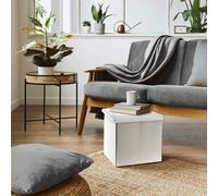 Rebecca Mobili Puff Sgabello Baule Contenitore Bianco Design Moderno 30x30x30 - SPECIFICHE: Dimensioni : H 30 cm x L 30 cm x P 30 cm - Dimensioni chiuso H 3,5 cm - L 30 cm - P 30 cm - Colore: Bianco-