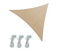Mobili Rebecca Tenda A Vela Beige Triangolare Polietilene Anti Uv 3,6x3,6x3,6
