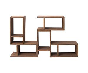 Rebecca srl Scaffale Mobiletto Legno Marrone Design Moderno Sala Ufficio Camera (Cod. RE4587)