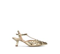 REBECCA VAN DIK Slingback donna platino in materiale sintetico con tacco 6 cm. La silhouette affusol 39