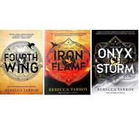 Rebecca Yarros Set Di 3 Libri Paperback: Fourth Wing, Iron Flame & Onyx Storm