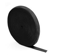 REBECCAGIBSON 1 Pezzi Nero Elastico in Gomma, 10 m x 1 cm Rotolo Fettuccine Elastiche,Fettuccia Elastica e Resistente in Poliestere,Banda Elastica Accessori Cucito,per Cucire Vestiti