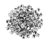 REBECCAGIBSON 100 Pezzi Borchie Piramide Quadrato,4 Artigli Borchie Decorative Ribattini, Rivetti Vite Avvitabili Piramidale,Rivetti Decorativi Quadrati,per Scarpe, Cintura,Tessuti