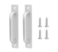 REBECCAGIBSON 2 Pezzi maniglie per porte scorrevoli, maniglie per porte scorrevoli con 4 viti, maniglie scorrevoli, maniglia per porta dell'armadio per esterni, garage interno (148 mm)