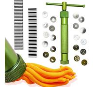 REBECCAGIBSON 3 estrusori per pasta di zucchero in acciaio inossidabile con 20 punte per fondente, torta e argilla,Set di 3 lame da taglio miste per pasta modellante,Accessori in polimero cotto