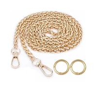 REBECCAGIBSON Catena Metallo per Borse, 120cm Catena Borsa Oro, Catena Borsa Oro con 2 Pezzi di Chiusura Aragosta,per la Catena di Sostituzione Satchel
