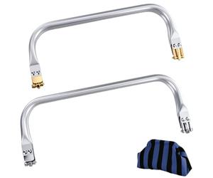 REBECCAHOWARD 2 Pezzi 250 x 95mm e 220 x 90mm Borsa in Alluminio Manico Borsa Cornice,Manico Interno Tubolare Forma,Cornice Bacio Chiusura,Borsa Pranzo Artigianale,per Clutch,Borse Uncinetto