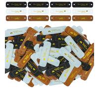 REBECCAHOWARD 60 Pezzi Etichette Handmade in Pelle PU con 3 Colori,Handmade Etichette Personalizzate, 4 x 2 cm Artigianato e Maglieria Etichette,Realizzate a Mano con Amore,per Jeans, Borse