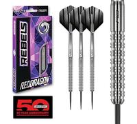 Rebel 21g - Freccette Tungsteno con Punta Acciacio, Voli e Freccette Aste
