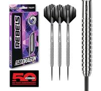 Rebel 25g - Freccette Tungsteno con Punta Acciacio, Voli e Freccette Aste