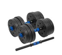 Rebel Active RBA-2300 - Set di manubri in bitume con barra di collegamento, 2 x 10 kg