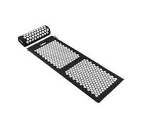 REBEL Active RBA-6003-BK - Tappetino sanitario con agopressione e cuscino, 130 x 50 cm, colore: Nero