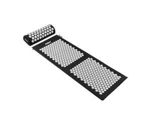 REBEL Active RBA-6003-BK - Tappetino sanitario con agopressione e cuscino, 130 x 50 cm, colore: Nero
