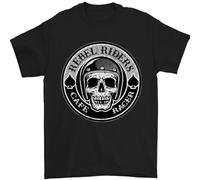 Rebel Cafe Racer Biker Motorbike Motorcycle Mens T-Shirt BlackXXL