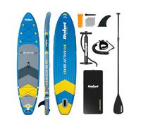 Rebel Electro Tavola da SUP con pompaggio a punto goccia da 350 cm Set zaino con pompa a pagaia RBA-4500-BL