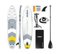 Rebel Electro Tavola da SUP con pompaggio a punto goccia da 350 cm Set zaino con pompa a pagaia RBA-4500-WH