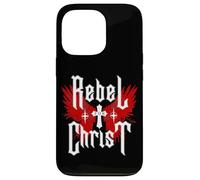 Rebel for Christ Gesù Croce gotica Y2K Streetwear Punk Custodia per iPhone 13 Pro