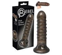 Rebel - guaina fallica stimolante con rilievi - grigio