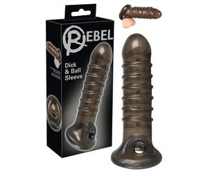 Rebel - guaina fallica stimolante con rilievi - grigio