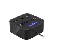 Rebel HUB USB 2.0 a 3 porte con lettore di schede di memoria 480 Mbps KOM1020