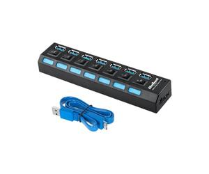 Rebel HUB USB 3.0 a 7 porte, 5 Gbps, Plug&Play Rebel
