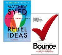 Rebel Ideas & Bounce di Matthew Syed Set di 2 libri da collezione
