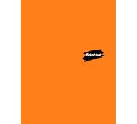 Rebel Ink: Unruled Notebook: 8 1/2 x 11 Inches | Dark Paper | 222 Unlined Blank Pages to Let Your Imagination Run Wild | Vivid Tangerine Cover