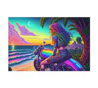 Rebel Ride by The Ocean 1000 Pezzi Puzzle in Legno- Relax Puzzles Giochi-rompicapo Per Bambini E Adulti Regali (75×50cm)