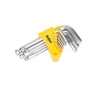 Rebel Set di chiavi a brugola, argento/giallo, 19,9 x 10,1 x 2,6 cm, 250 g, 1,5-10 mm, 9 pezzi