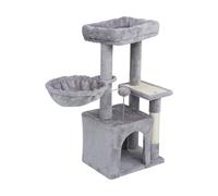 Rebel tiragraffi per gatti 40 x 30 x 80 cm 2 x letto giocattolo casa torre capanna alta grigio