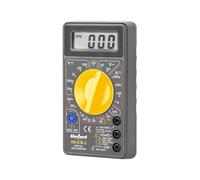 Rebel Tools Multimetro digitale RB-838.2 - Misuratore universale di tensione e corrente AC/DC, test di resistenza, test diodi, test di transistort hFE e misurazione della temperatura, voltmetro con