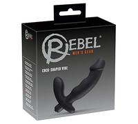 Vibratore doppio dildo realistico con stimolatore clitoride in silicone nero
