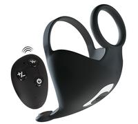 Rebel - Vibratore per testicoli con pene e anello testicolare 1 pz Vib