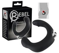 Rebel - vibratore prostatico curvo - silicone nero