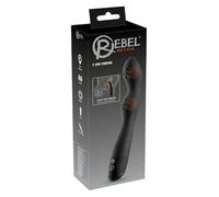 Vibratore Prostatico Nero Rebel P-Spot con Doppio Motore