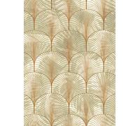 Rebel Walls Carta da parati Art Deco Palms - Bronze