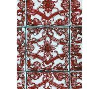 Rebel Walls Carta da parati Artisan Tiles - Indian Red