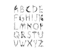 Rebel Walls Carta da parati panoramica ABC for the Spelling Bee - Black