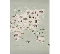Rebel Walls Carta da parati panoramica Animal World - Mint