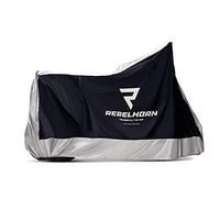 REBELHORN Cover II Telo per Moto | Poliestere Resistente | Due Fori per Catena Antifurto | Vestibilità Aderente | Gomma Elasticizzata e Fermaglio sul Fondo