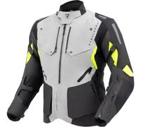 Rebelhorn Hiker 4 Giacca tessile da motocicletta impermeabile, nero-grigio-giallo, taglia XS per maschi
