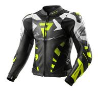Giacca In Pelle Rebelhorn Inferno Nero Giallo Fluo UOMO 62