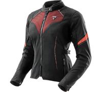 Rebelhorn Jax Giacca tessile impermeabile per motociclette, nero-rosso, taglia 5XL per donne