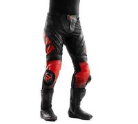 Pantaloni In Pelle Rebelhorn Inferno Nero Rosso Fluo UOMO 62